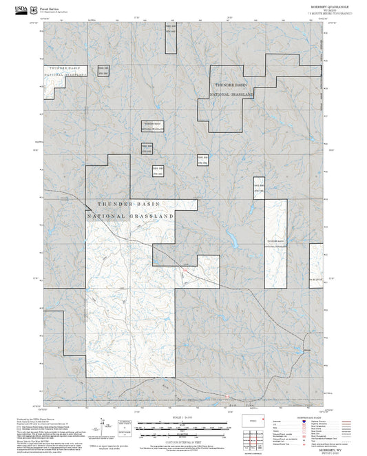 2025 Forest Service Topo Map of Morrisey Wyoming