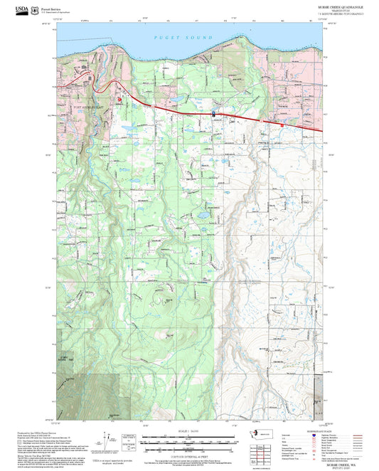 2025 Forest Service Topo Map of Morse Creek Washington