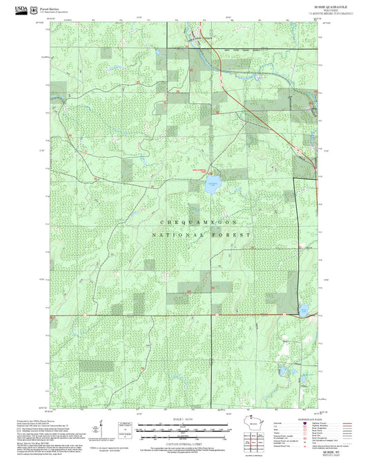 2025 Forest Service Topo Map of Morse Wisconsin