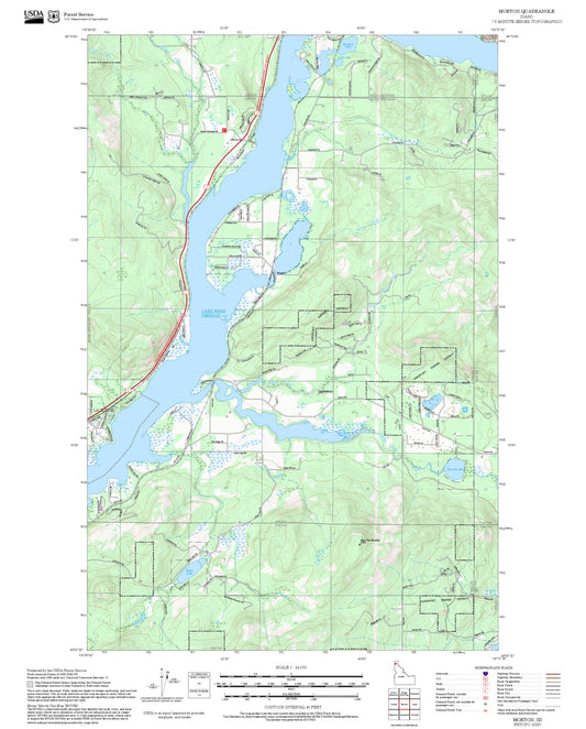 2025 Forest Service Topo Map of Morton Idaho