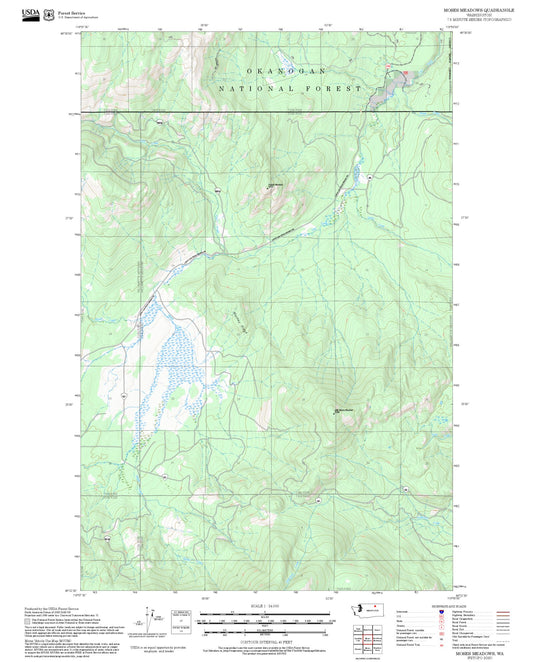 2025 Forest Service Topo Map of Moses Meadows Washington