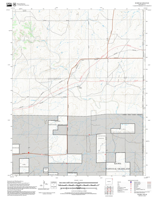 2025 Forest Service Topo Map of Moses New Mexico