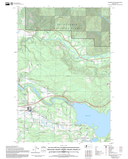2025 Forest Service Topo Map of Mossyrock Washington