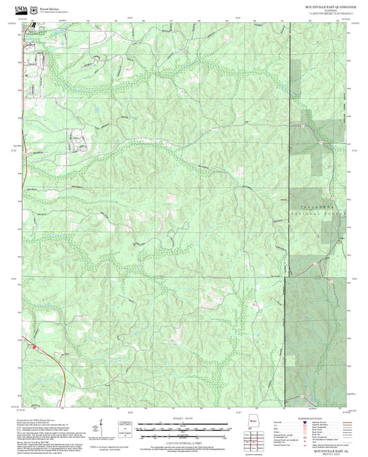 2025 Forest Service Topo Map of Moundville East Alabama