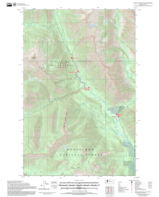 2025 Forest Service Topo Map of Mount David Washington