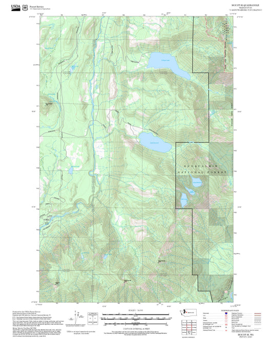 2025 Forest Service Topo Map of Mount Si Washington