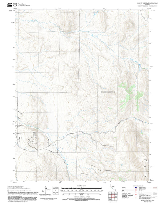 2025 Forest Service Topo Map of Mount Siegel Nevada