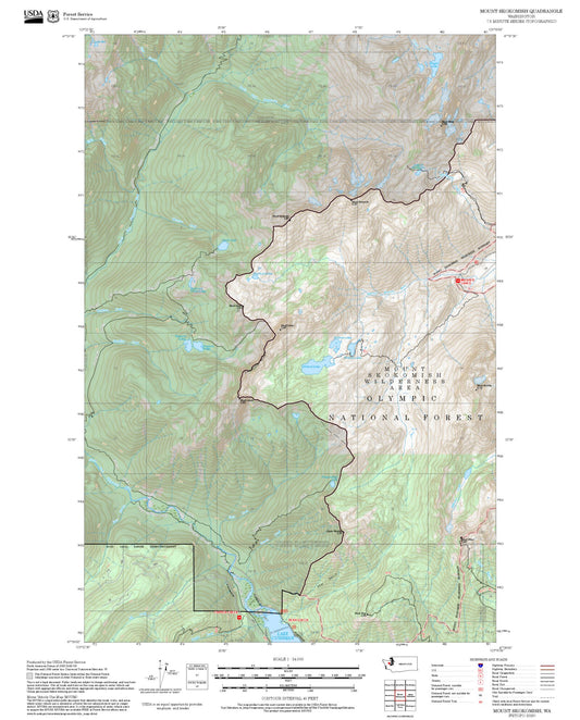 2025 Forest Service Topo Map of Mount Skokomish Washington