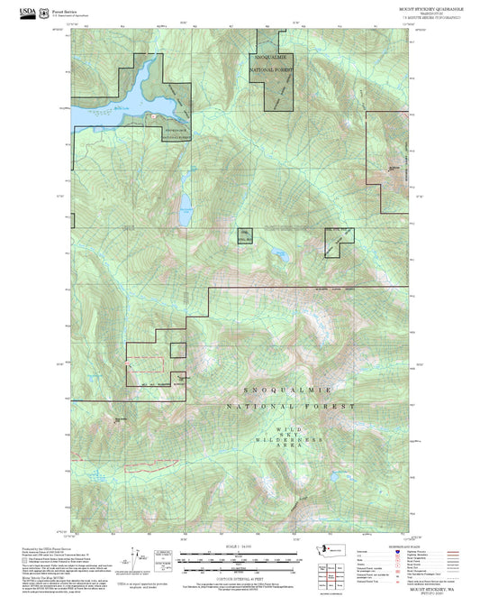 2025 Forest Service Topo Map of Mount Stickney Washington