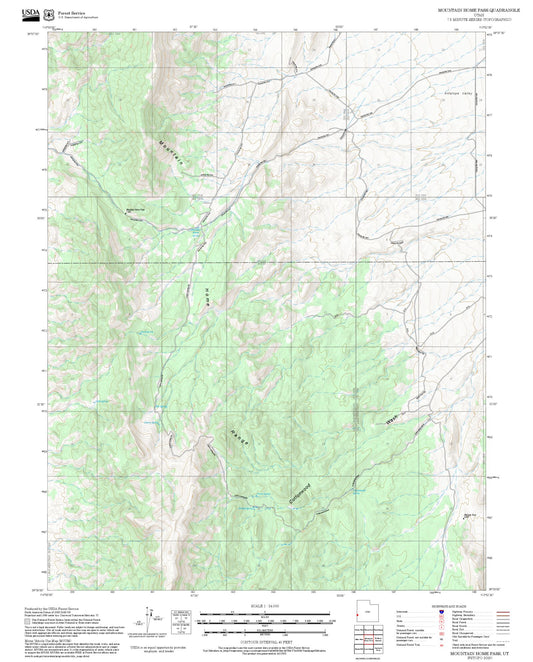 2025 Forest Service Topo Map of Mountain Home Pass Utah