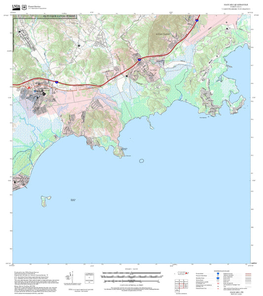 2025 Forest Service Topo Map of Naguabo Puerto Rico