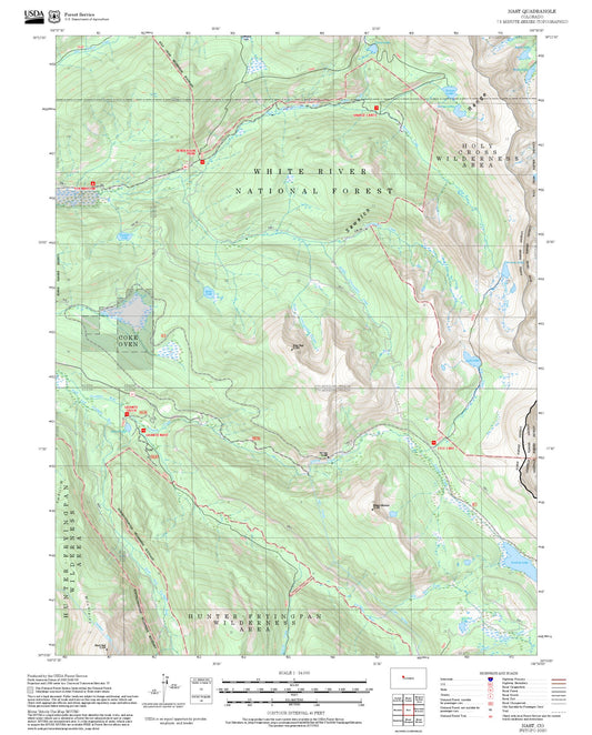 2025 Forest Service Topo Map of Nast Colorado