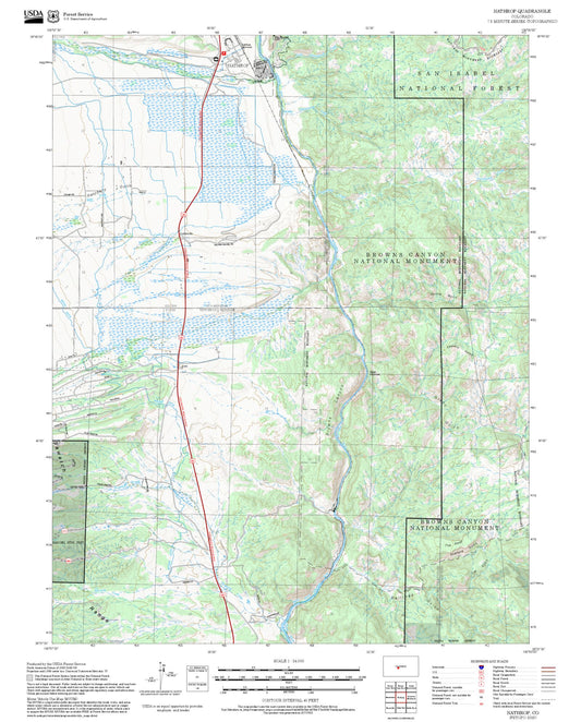 2025 Forest Service Topo Map of Nathrop Colorado