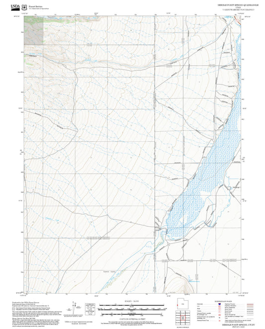 2025 Forest Service Topo Map of Needle Point Spring Utah