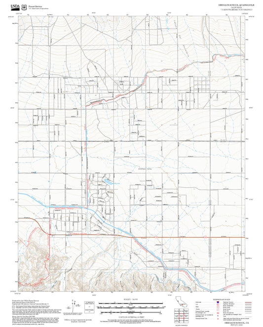 2025 Forest Service Topo Map of Neenach School California