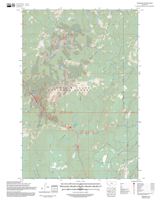 2025 Forest Service Topo Map of Neihart Montana