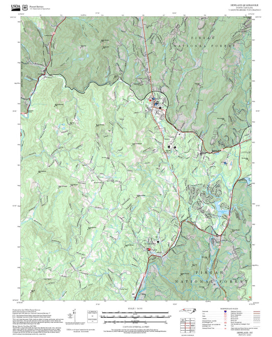 2025 Forest Service Topo Map of Newland North Carolina