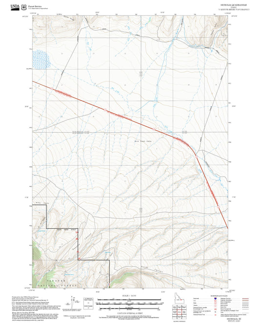 2025 Forest Service Topo Map of Nicholia Idaho