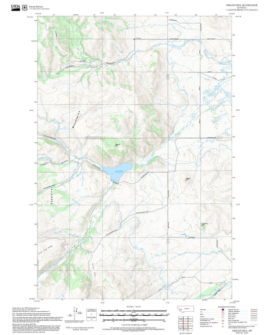 2025 Forest Service Topo Map of Nirling Hill Montana