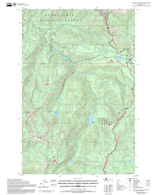 2025 Forest Service Topo Map of Noble Knob Washington