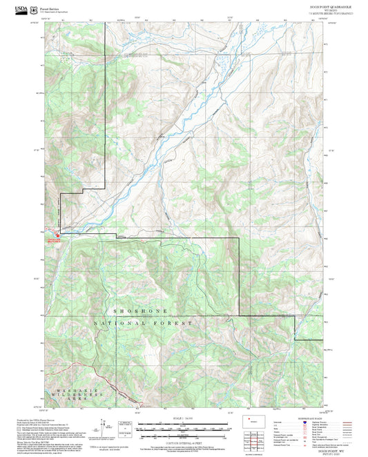 2025 Forest Service Topo Map of Noon Point Wyoming
