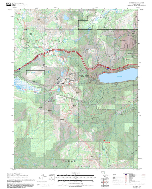 2025 Forest Service Topo Map of Norden California