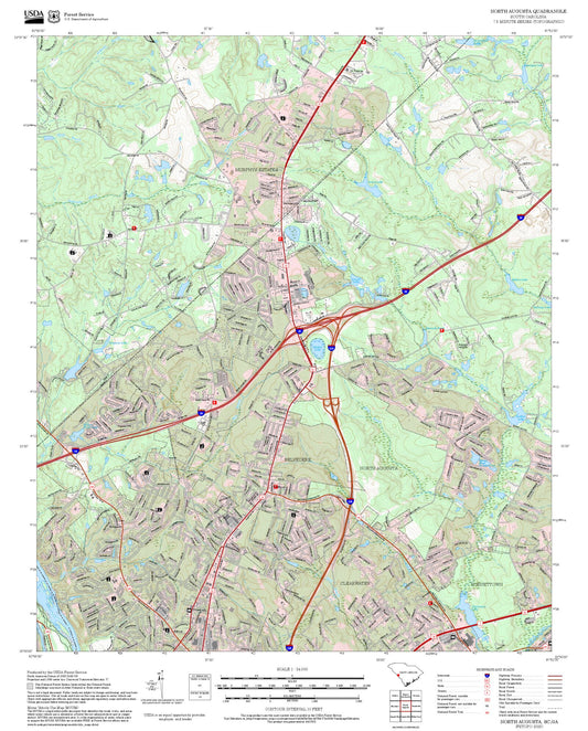 2025 Forest Service Topo Map of North Augusta South Carolina