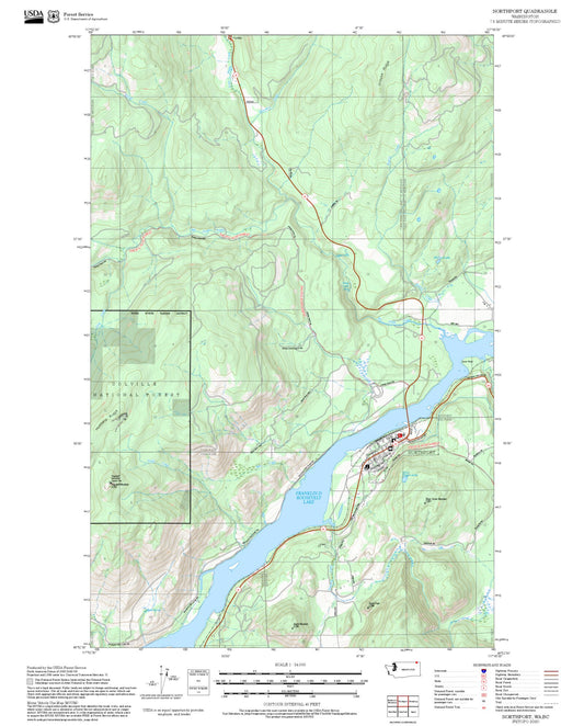 2025 Forest Service Topo Map of Northport Washington