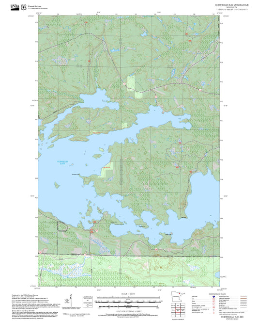 2025 Forest Service Topo Map of Norwegian Bay Minnesota