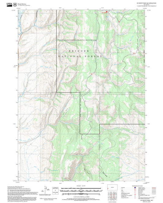 2025 Forest Service Topo Map of Nugent Park Wyoming