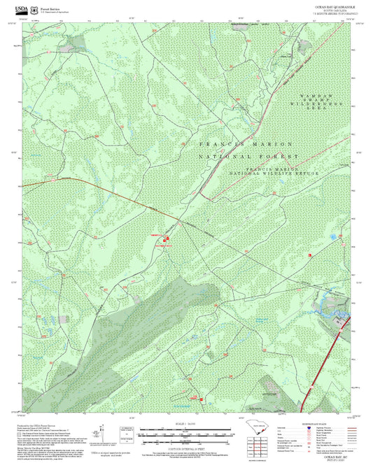 2025 Forest Service Topo Map of Ocean Bay South Carolina