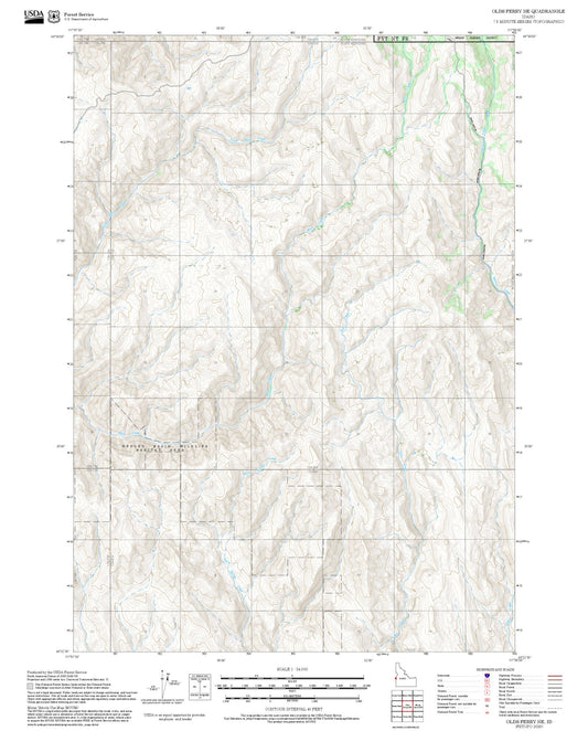 2025 Forest Service Topo Map of Olds Ferry NE Idaho