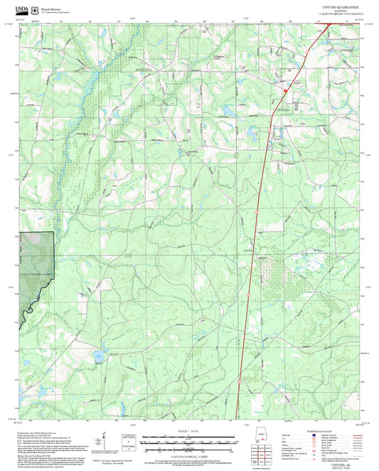 2025 Forest Service Topo Map of Onycha Alabama