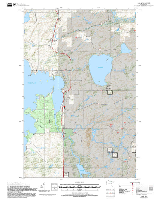 2025 Forest Service Topo Map of Orr Minnesota