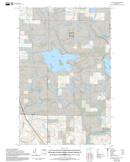 2025 Forest Service Topo Map of Orr NE Minnesota