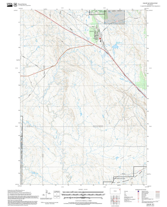 2025 Forest Service Topo Map of Osage Wyoming