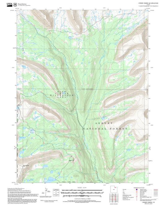 2025 Forest Service Topo Map of Oweep Creek Utah