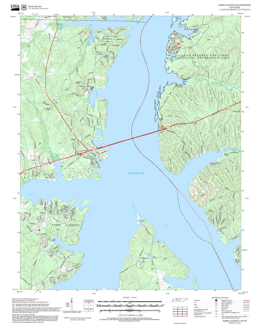2025 Forest Service Topo Map of Paris Landing Tennessee