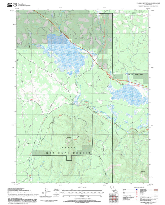 2025 Forest Service Topo Map of Pegleg Mountain California