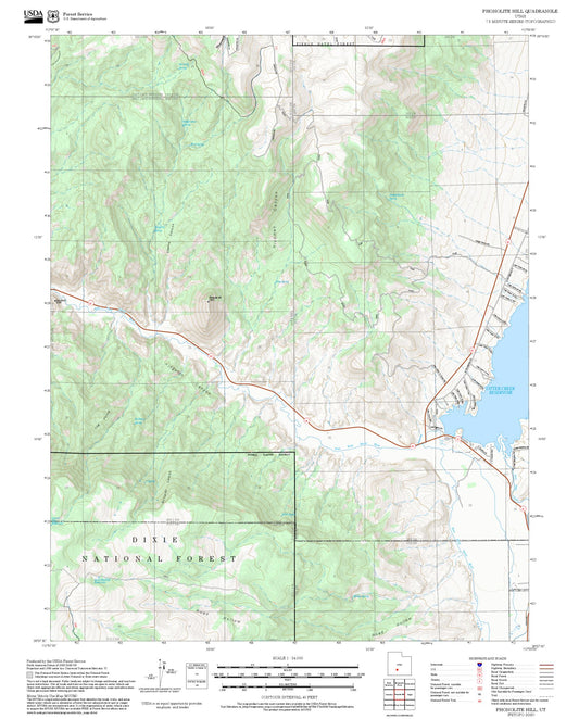 2025 Forest Service Topo Map of Phonolite Hill Utah