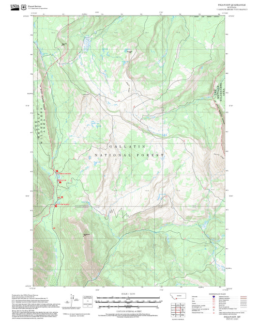 2025 Forest Service Topo Map of Pika Point Montana