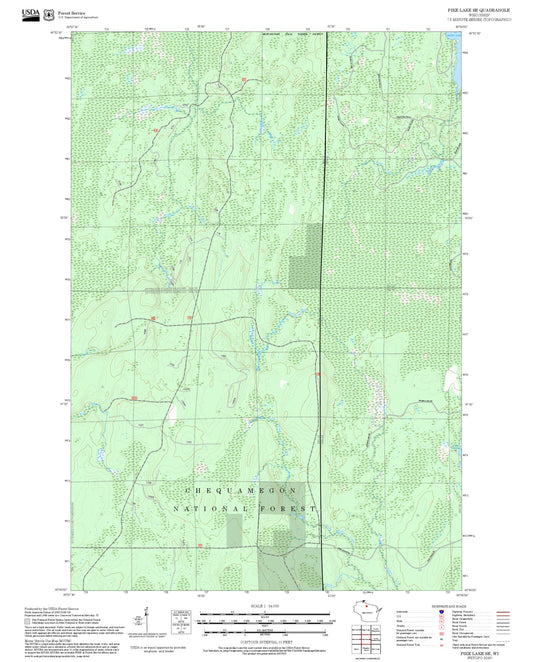 2025 Forest Service Topo Map of Pike Lake SE Wisconsin