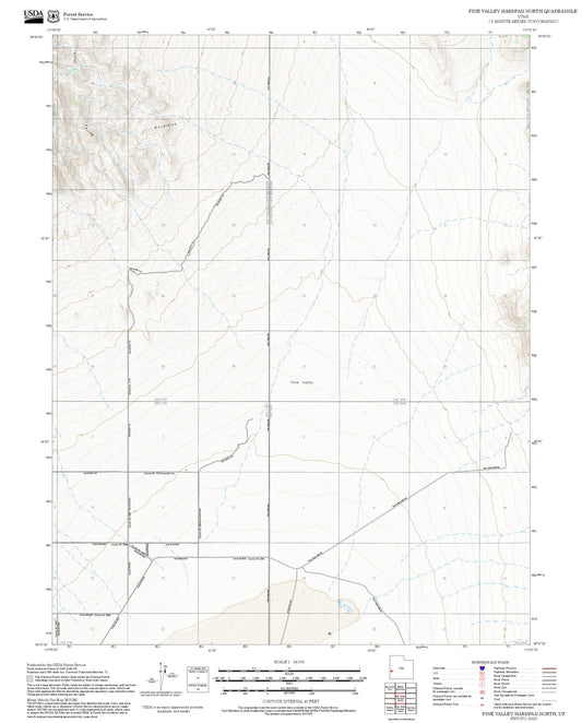 2025 Forest Service Topo Map of Pine Valley Hardpan North Utah