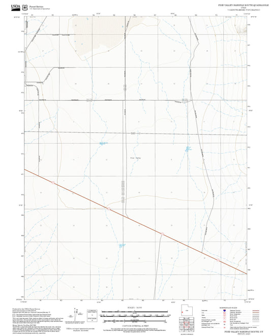2025 Forest Service Topo Map of Pine Valley Hardpan South Utah
