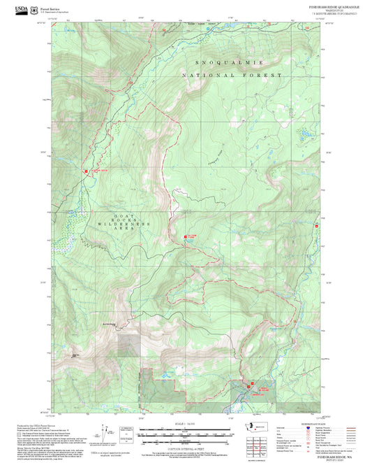 2025 Forest Service Topo Map of Pinegrass Ridge Washington