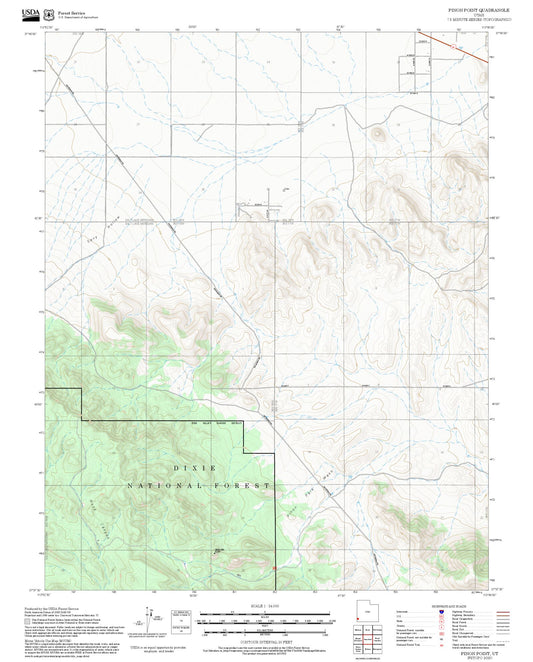 2025 Forest Service Topo Map of Pinon Point Utah