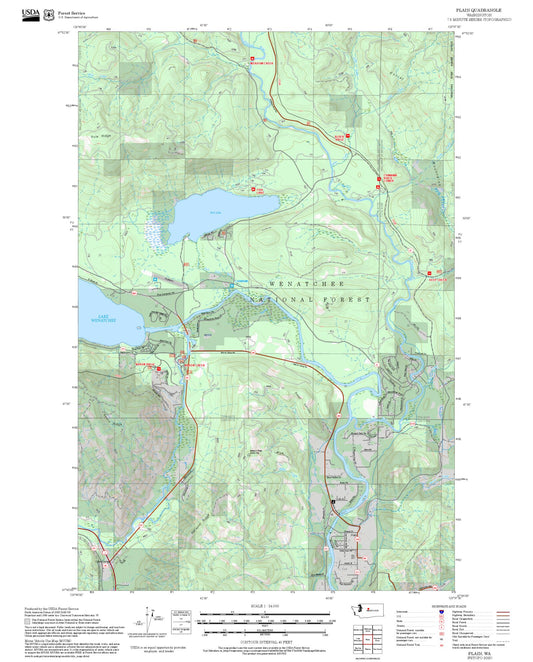 2025 Forest Service Topo Map of Plain Washington