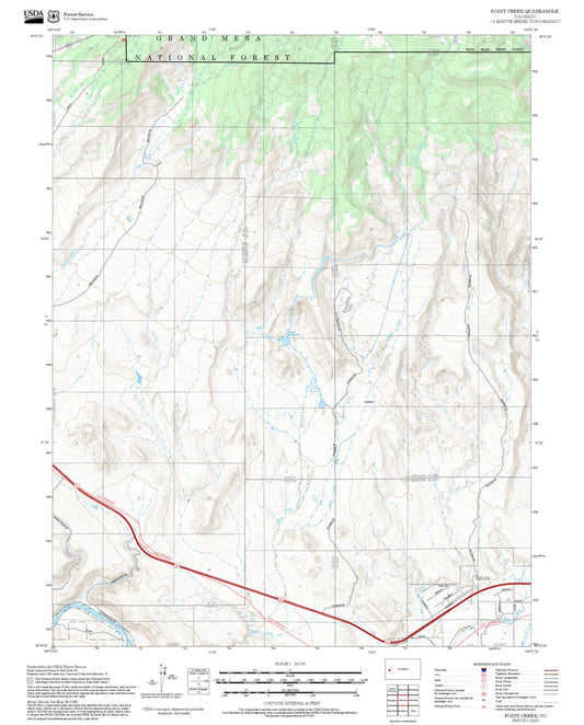 2025 Forest Service Topo Map of Point Creek Colorado