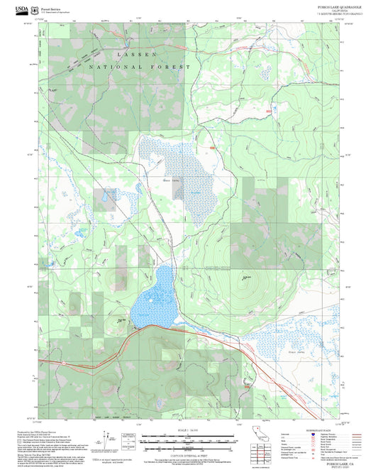 2025 Forest Service Topo Map of Poison Lake California