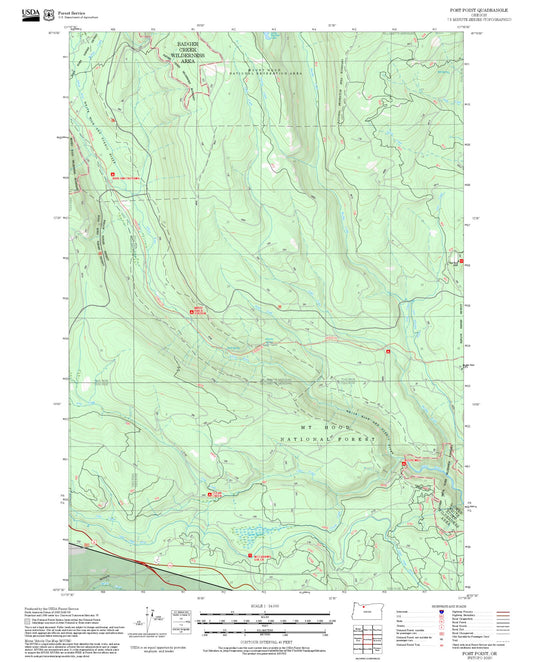 2025 Forest Service Topo Map of Post Point Oregon